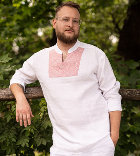 Ľanová košeľa Ľubomír zdobená - dve farby