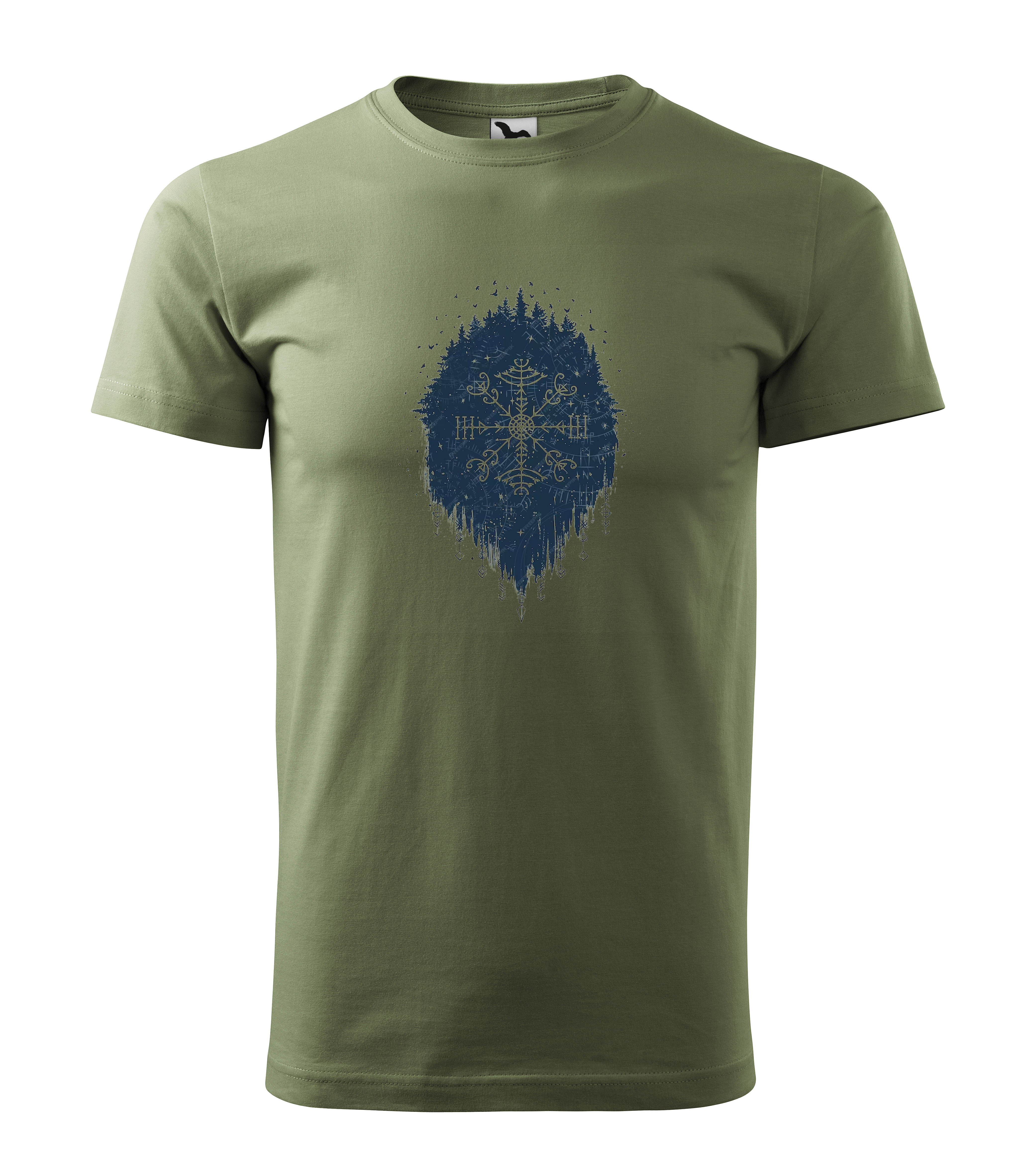 Pánske tričko s potlačou Runový les