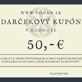 Darčeková poukážka 50 €