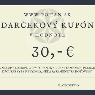 Darčeková poukážka 30,-€