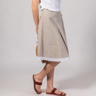 Ľanová sukňa Jara prírodná